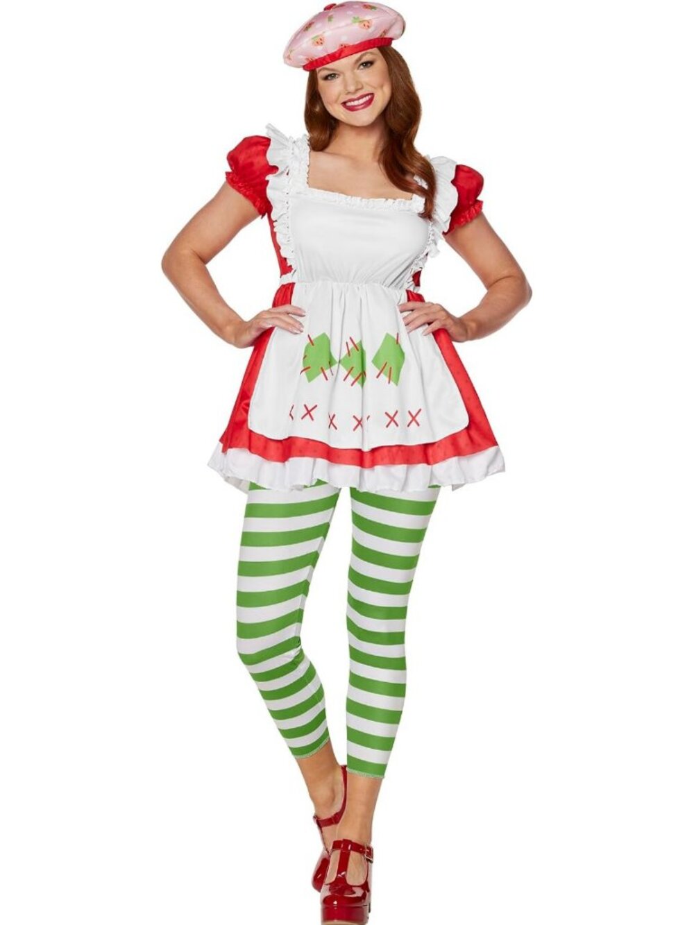 Strawberry Shortcake Adult Costume | Fun Vintage Dress & Accessories Set